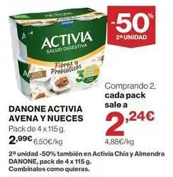 Supercor Danone - activia avena y nueces oferta