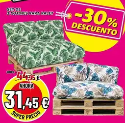 Outlet Hogar Set de 3 gojines para palet oferta