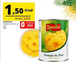 Tu Trébol Hipermercados Tamarindo - rodajas de piña en su jugo oferta