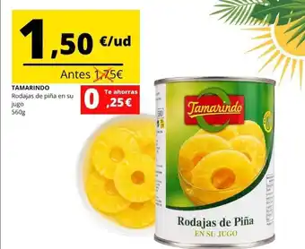 Tamarindo - rodajas de piña en su jugo
