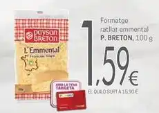 Valvi Supermercats Paysan breton - formatge ratllat emmental oferta
