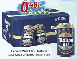 Alsara Supermercados Mahou - cerveza 0.0 tostada oferta