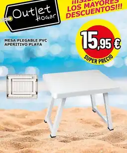 Outlet Hogar Pvc - mesa plegable pvc aperitivo playa oferta