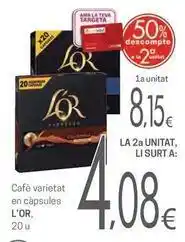 Valvi Supermercats L'or - cafe varietat en capsules oferta