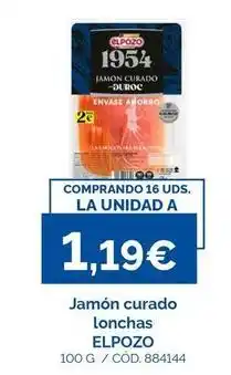 Dialsur Cash & Carry Elpozo - jamon curado lonchas oferta