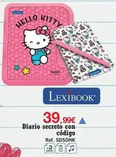 DRIM Hello kitty - diario secreto con código oferta