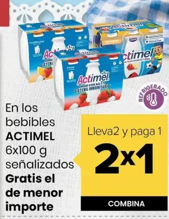 Autoservicios Familia Actimel en los bebibles oferta
