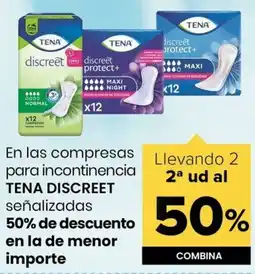 Autoservicios Familia Tena Discreet En las compresas para incontinencia oferta