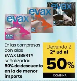 Autoservicios Familia Evax liberty En loc compresas con alas oferta