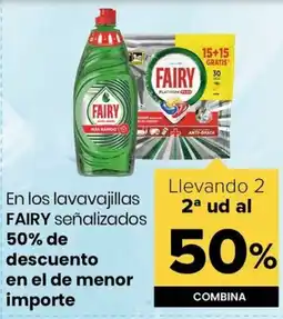 Autoservicios Familia Fairy En los lavavajillas señalizados oferta