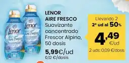 Autoservicios Familia Lenor aire fresco suavizante concentrado oferta