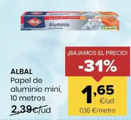 Autoservicios Familia Albal papel de aluminio mini oferta