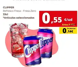 Supermercados Tu Alteza Clipper - refresco fresa zero 33cl oferta