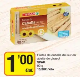 Economy Cash SPAR filetes de caballa del sur en aceite de girasol oferta