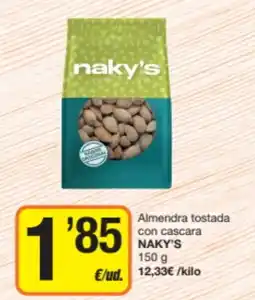 Economy Cash Naky's almendra tostada con cascara oferta