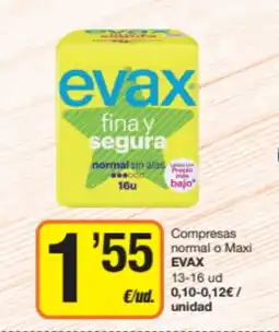 Economy Cash evax compresas normal o maxi oferta