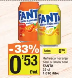 Economy Cash Fanta zero azúcares oferta