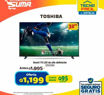 Toshiba smart tv led de alta definicion 32v35rs