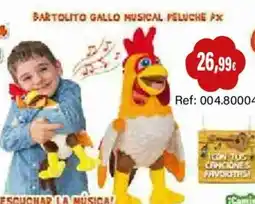 Juguetilandia Bartolito gallo musical peluche oferta