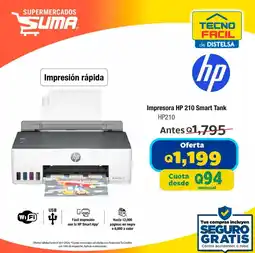 Suma Supermercados hp impresora hp 210 smart tank oferta