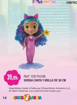 Juguetilandia Sirena canta y brilla oferta