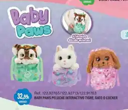 Juguetilandia Baby paws peluche interactivo tigre, gato o cocker oferta
