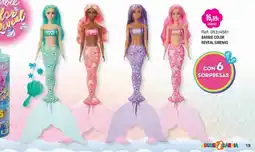 Juguetilandia barbie color reveal sirenas oferta