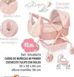Juguetilandia Carro de muñecas mi primer cochecito tulipe con bolso oferta