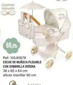 Juguetilandia Coche de muñeca plegable con sombrilla verona oferta