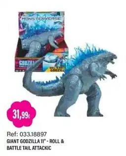 Juguetilandia Monsterverse giant godzilla 11" - roll & battle tail attackic oferta