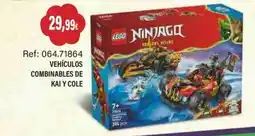 Juguetilandia lego ninjago vehículos combinables de kai y cole oferta