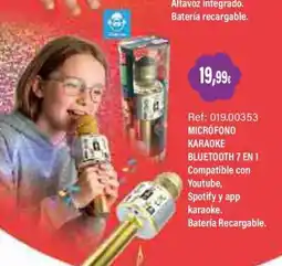 Juguetilandia Micrófono karaoke bluetooth 7 en 1 oferta