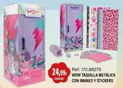 Juguetilandia Wow taquilla metálica con imanes y stickers oferta