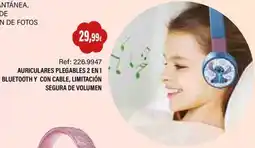 Juguetilandia Auriculares plegables 2 en 1 bluetooth y con cable oferta