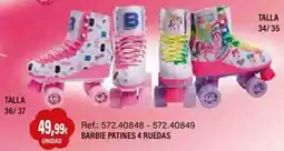 Juguetilandia barbie patines 4 ruedas oferta