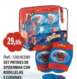 Juguetilandia Spiderman patines con rodilleras y coderas oferta