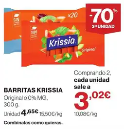 Supercor Barritas krissia original o 0% mg oferta