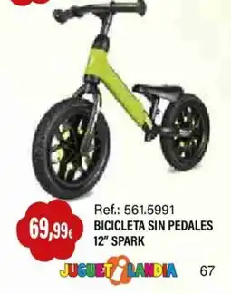 Juguetilandia Juguetilandia bicicleta sin pedales 12" spark oferta