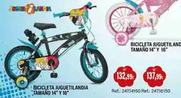 Juguetilandia Bicicleta juguetilandia tamaño 14" y 16" oferta
