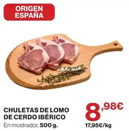Supercor Chuletas de lomo de cerdo ibérico oferta