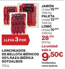 Supercor Loncheados de bellota ibéricos 50% raza ibérica sotoalbos oferta