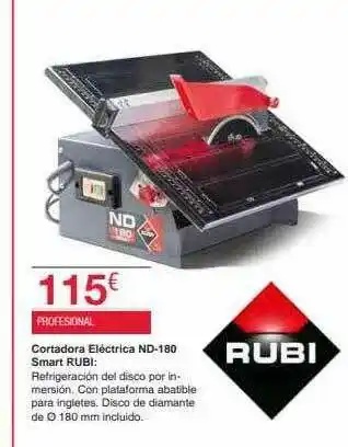 Cortadora Eléctrica Nd-180 Smart Rubi