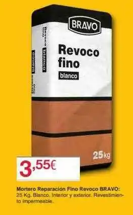 Chafiras Mortero Reparación Fino Revoco Bravo oferta