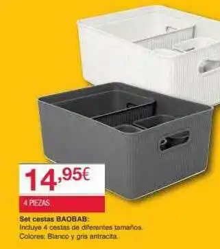 Set Cestas Baobab