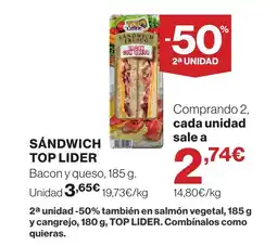 Supercor TOP LIDER Sandwich oferta