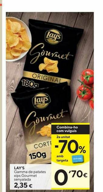 Caprabo Lay's Gamma De Patates Xips Gourmet Senyalada oferta