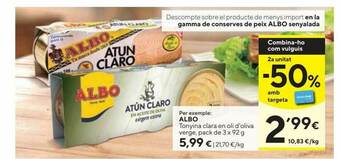 Caprabo Albo Tonyina Clara En Oli D'oliva Verge oferta