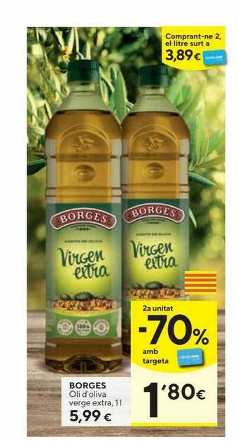 Caprabo Borges Oli D'oliva Verge Extra oferta