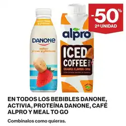 Supercor En todos los bebibles danone, activia, proteína danone, café alpro y meal to go oferta