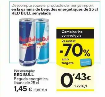 Caprabo Red Bull Beguda Energètica Llauna oferta